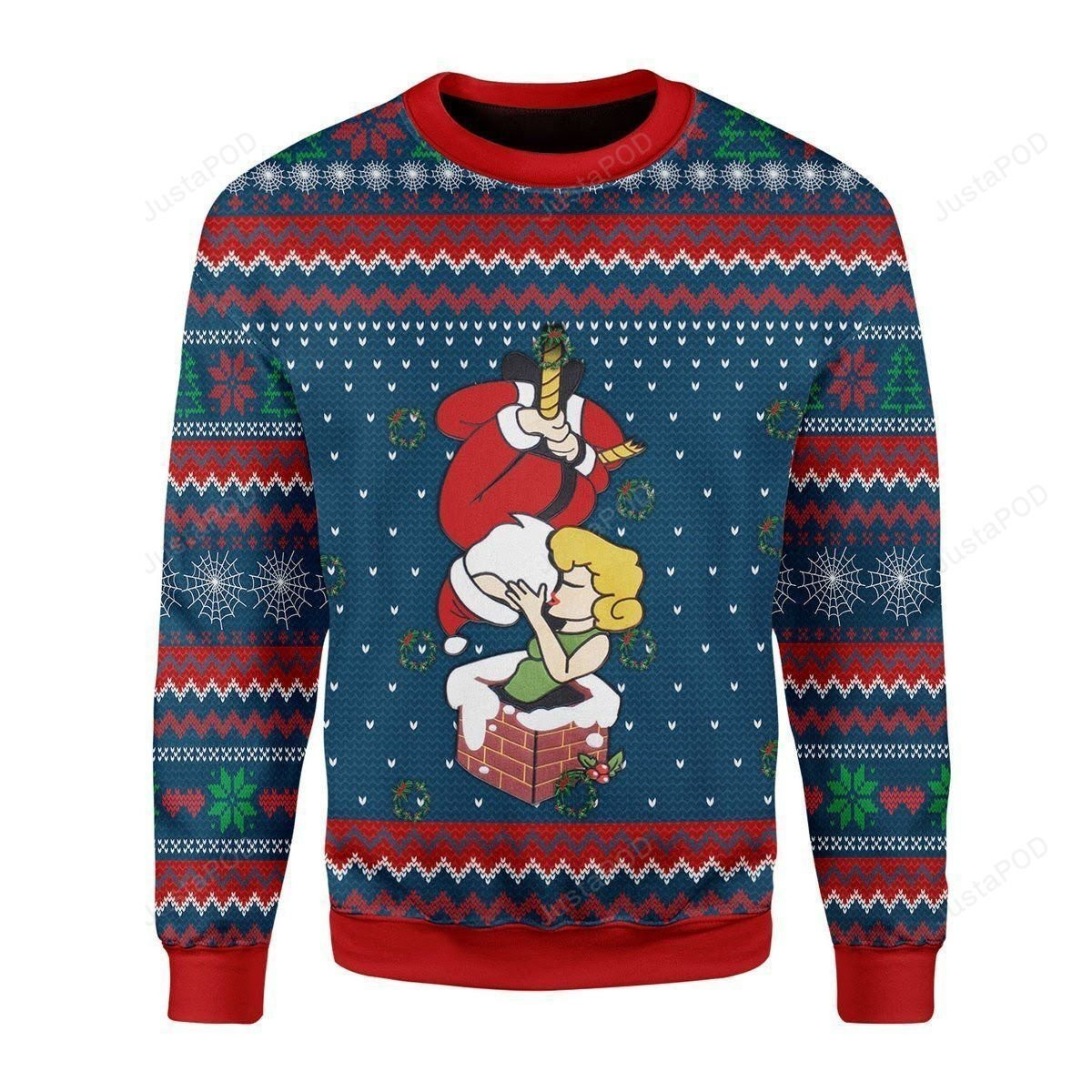 Spider Santa Claus Ugly Christmas Sweater Adult 3D Funny Matching for family