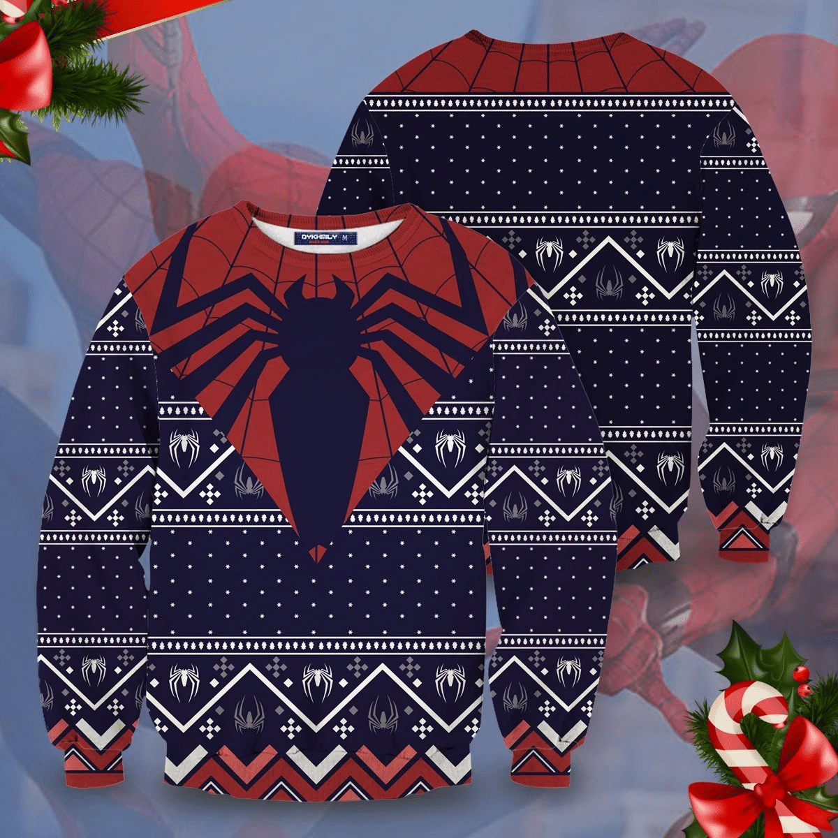 Spider Sense Ugly Christmas Sweater Adult 3D Funny Matching for family