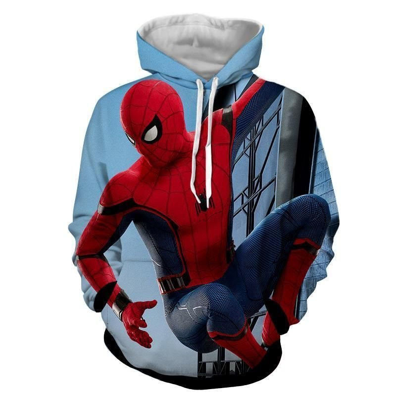 Spiderman Action 3D All Over Print Hoodie, Zip Hoodie