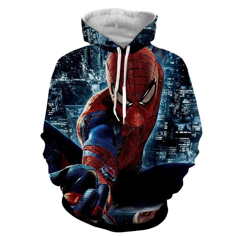 Spiderman Action Night 3D All Over Print Hoodie, Zip Hoodie