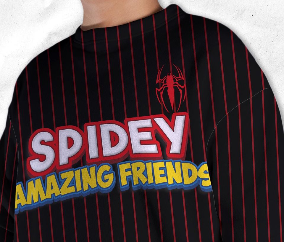 Spidey And His Amazing Friends Funny Sweatshirts Cartoon Sweatshirts Spider Sweatshirt Gift - Image 10