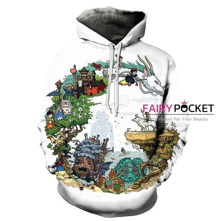 Spirited Away Tonari no Totoro 3D All Over Print Hoodie, Zip Hoodie