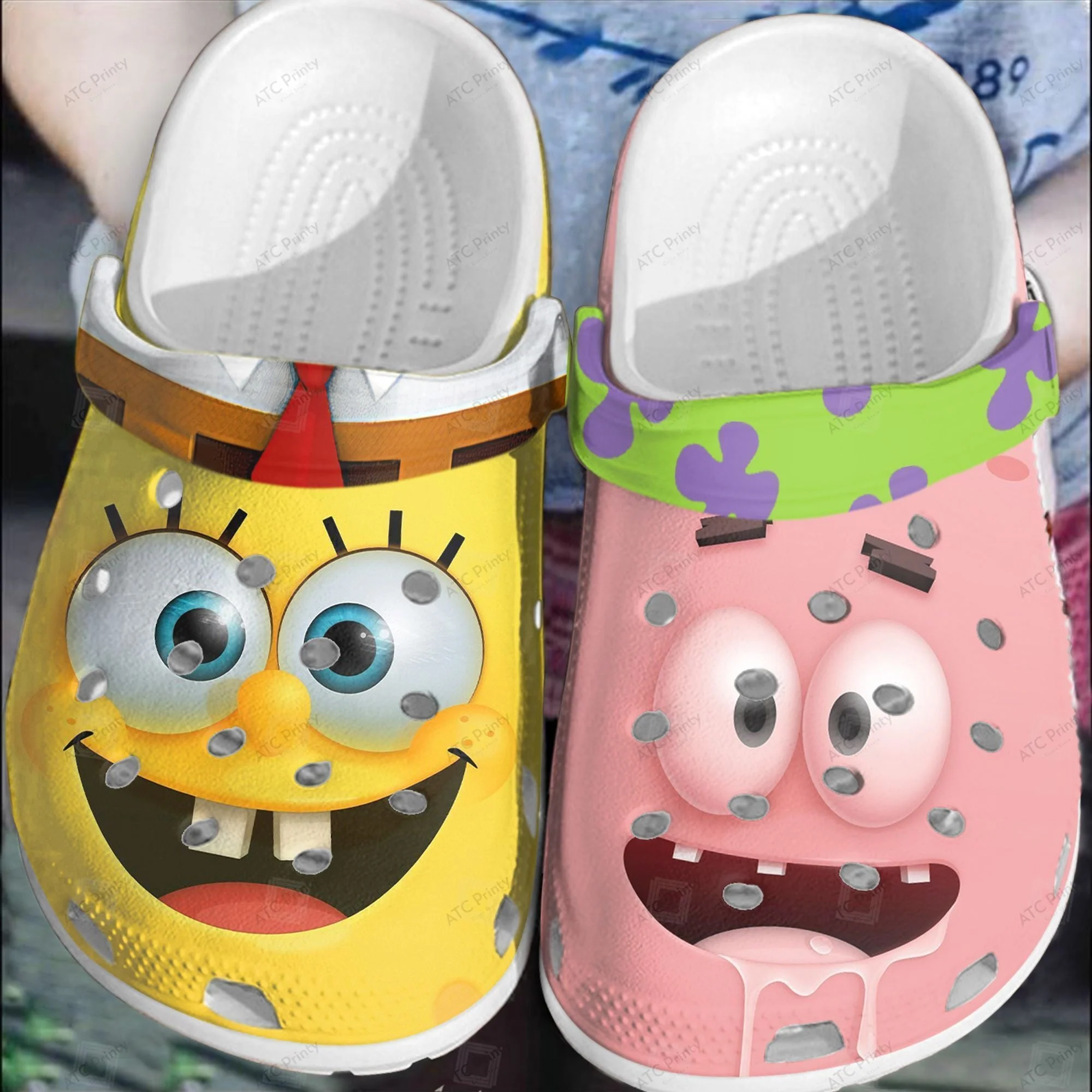 Sponge and Starfish shoes Crocs Crocband Clogs Shoes For Men Women