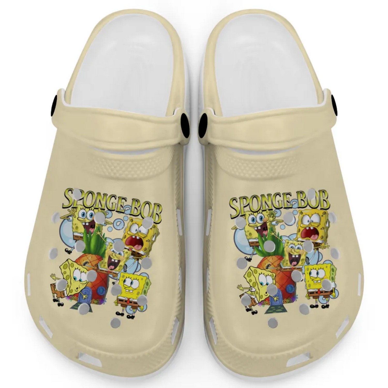 Spongebob Squarepants Cartoon Banana Crocs Crocband Clogs Shoes Comfortable For Men Women and Kids