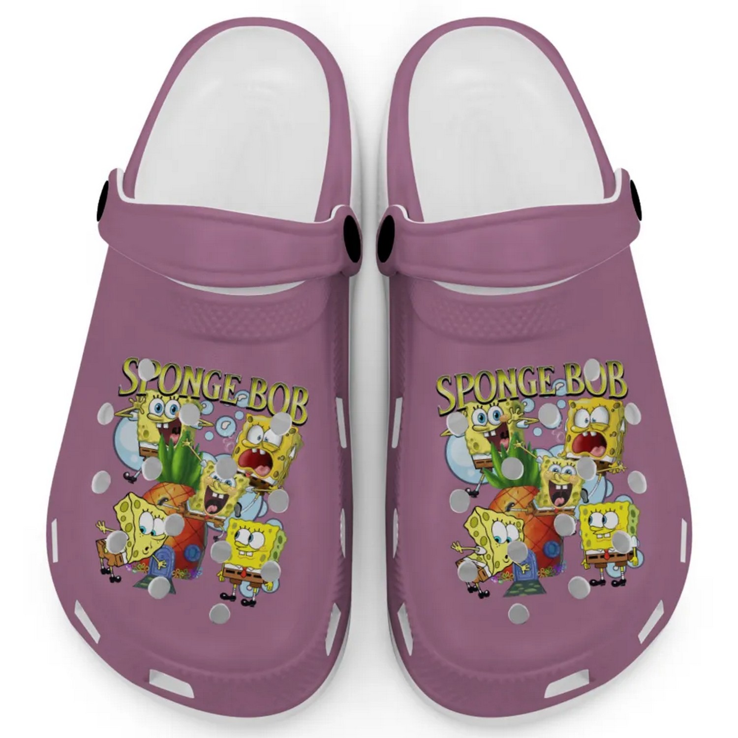 Spongebob Squarepants Cartoon Berry Crocs Crocband Clogs Shoes Comfortable For Men Women and Kids