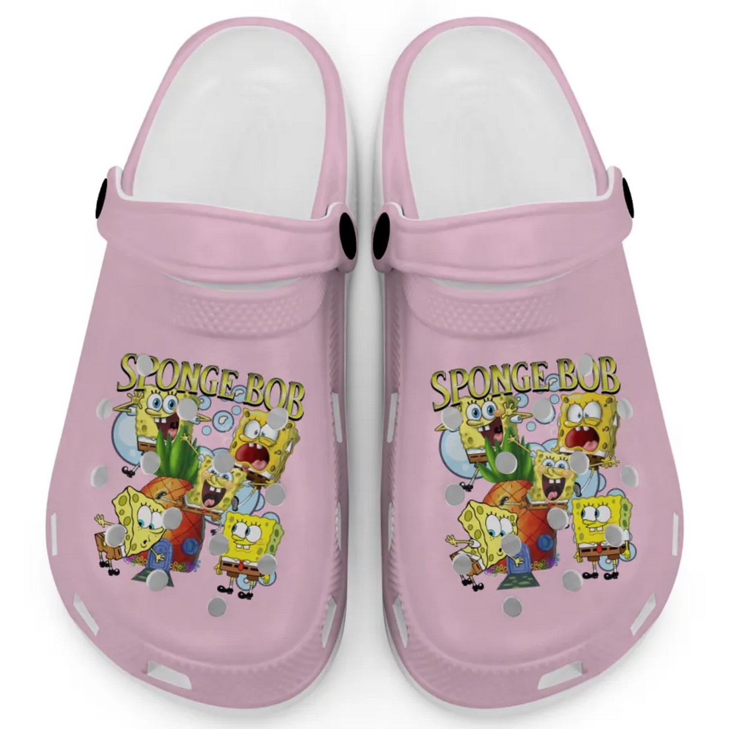 Spongebob Squarepants Cartoon Blossom Crocs Crocband Clogs Shoes Comfortable For Men Women and Kids