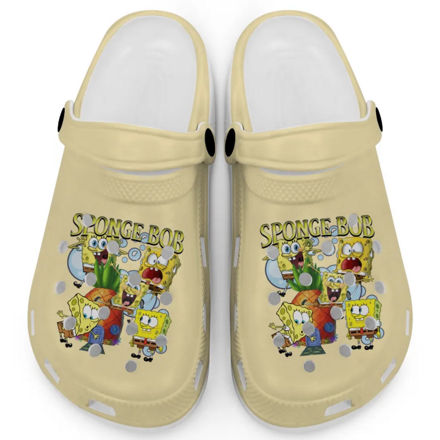 Spongebob Squarepants Cartoon Butter Crocs Crocband Clogs Shoes Comfortable For Men Women and Kids
