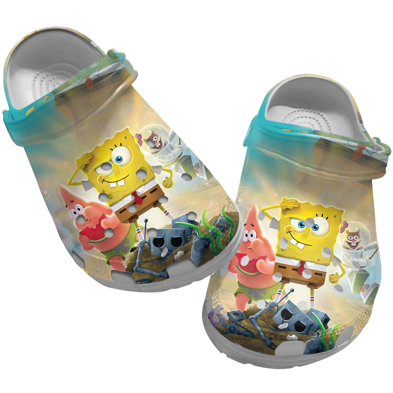 Spongebob Squarepants Cartoon Crocs Crocband Clogs Shoes Comfortable For Men Women and Kids