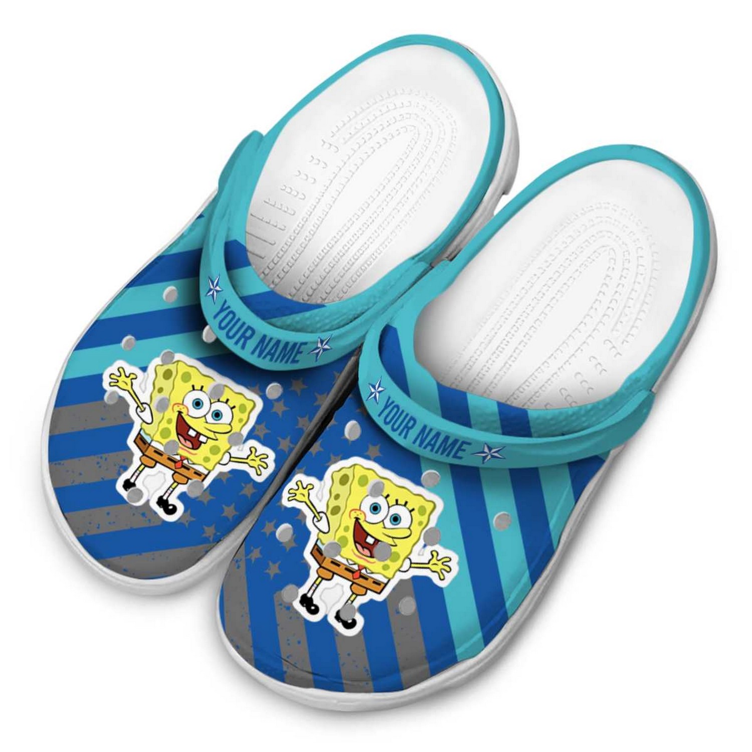 Spongebob Squarepants Cartoon Crocs Crocband Clogs Shoes Comfortable For Men Women and Kids