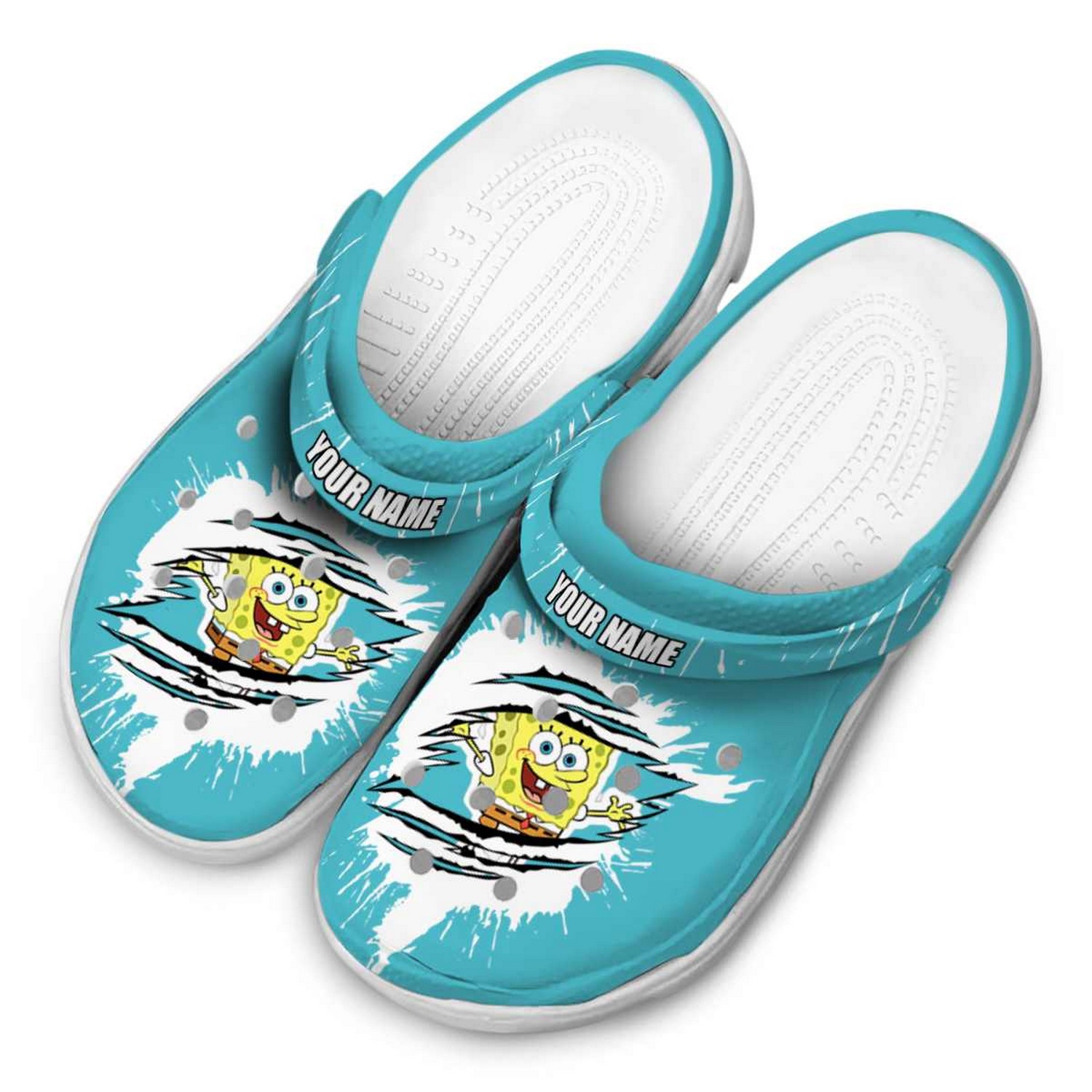 Spongebob Squarepants Cartoon Crocs Crocband Clogs Shoes Comfortable For Men Women and Kids