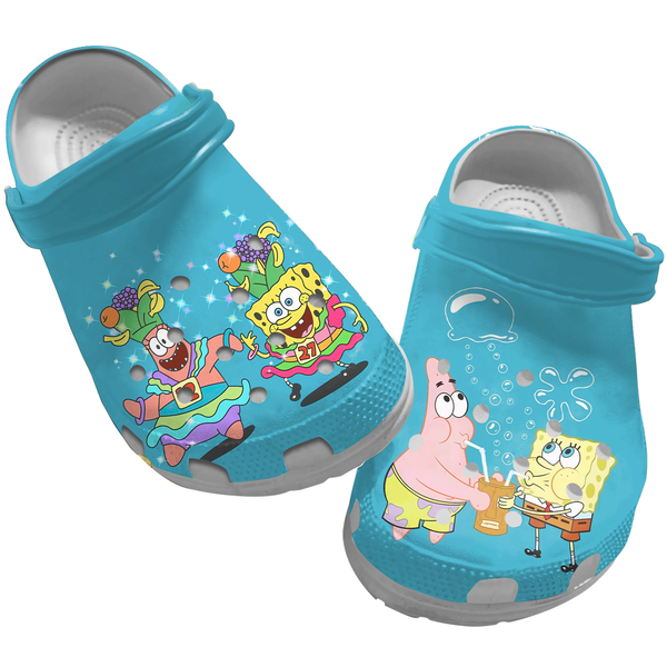 Spongebob Squarepants Cartoon Crocs Crocband Clogs Shoes Comfortable For Men Women and Kids