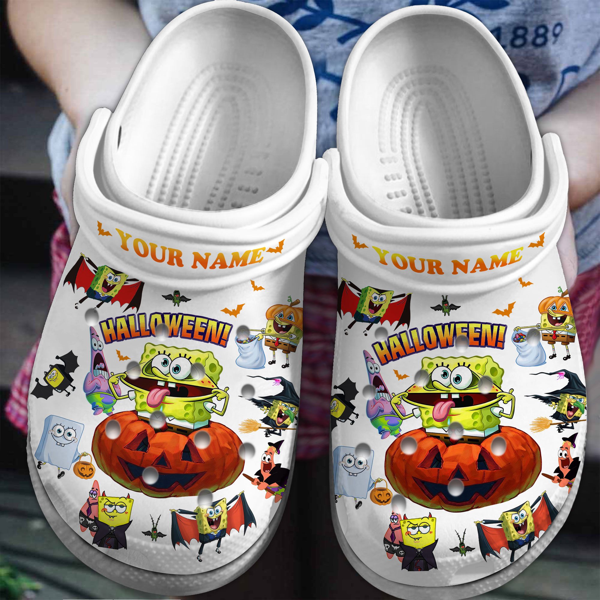 SpongeBob SquarePants Cartoon Crocs Crocband Clogs Shoes Comfortable For Men Women and Kids
