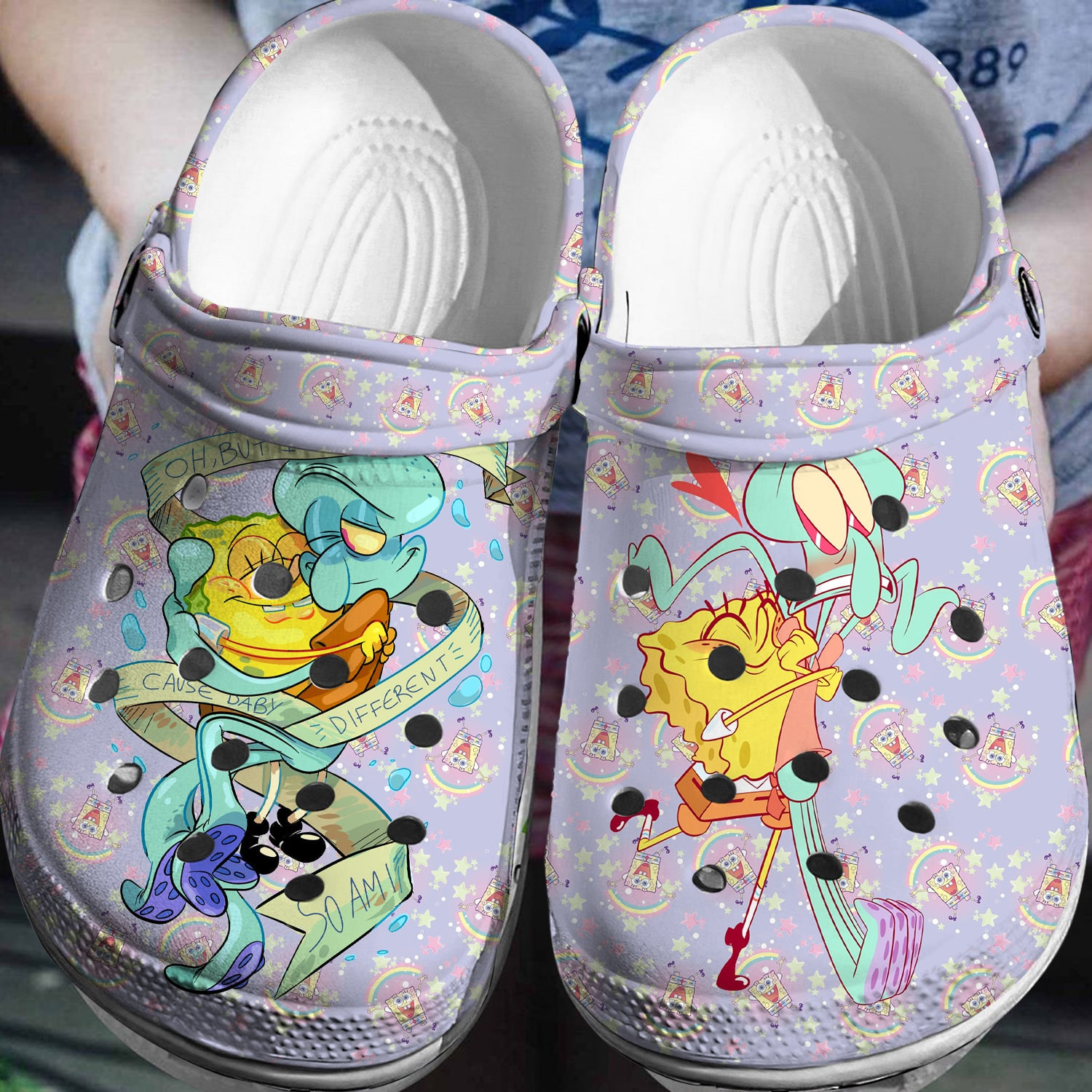 Spongebob Squarepants Cartoon Crocs Crocband Clogs Shoes Comfortable For Men Women and Kids