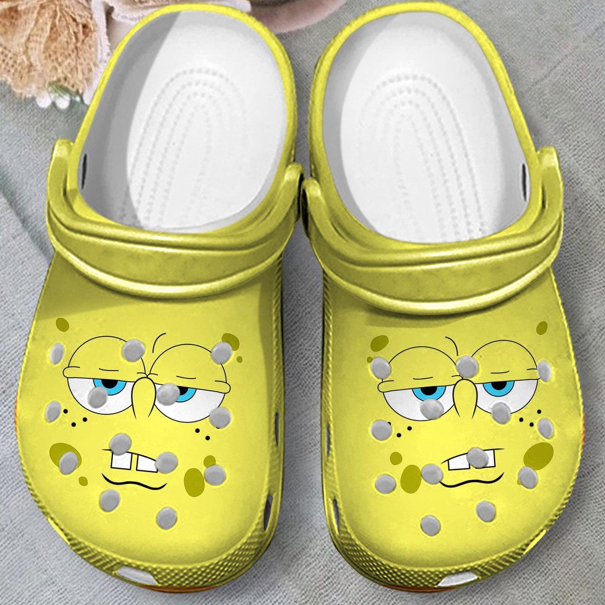 Spongebob Squarepants Cartoon Crocs Crocband Clogs Shoes Comfortable For Men Women and Kids