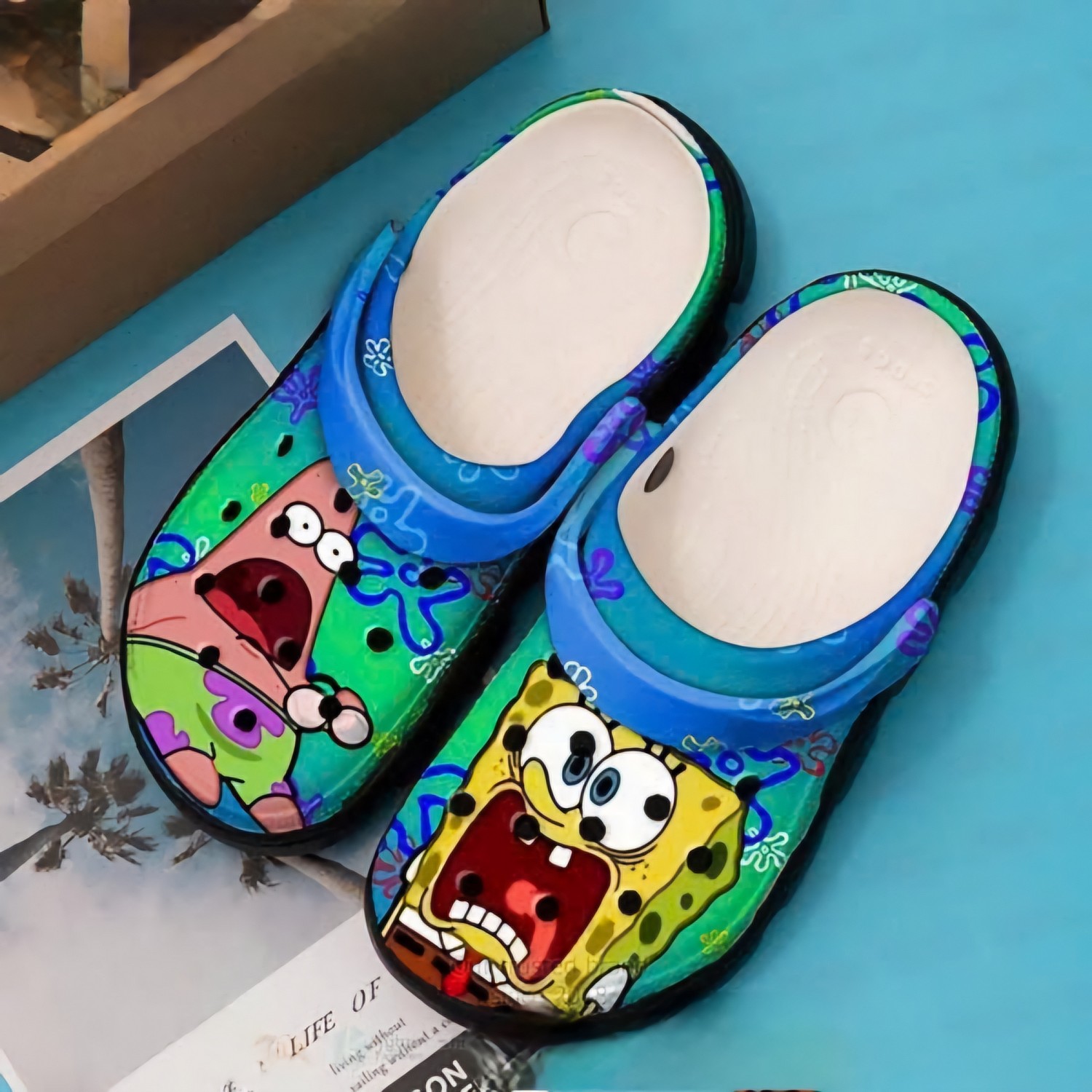 Spongebob Squarepants Cartoon Crocs Crocband Clogs Shoes Comfortable For Men Women and Kids