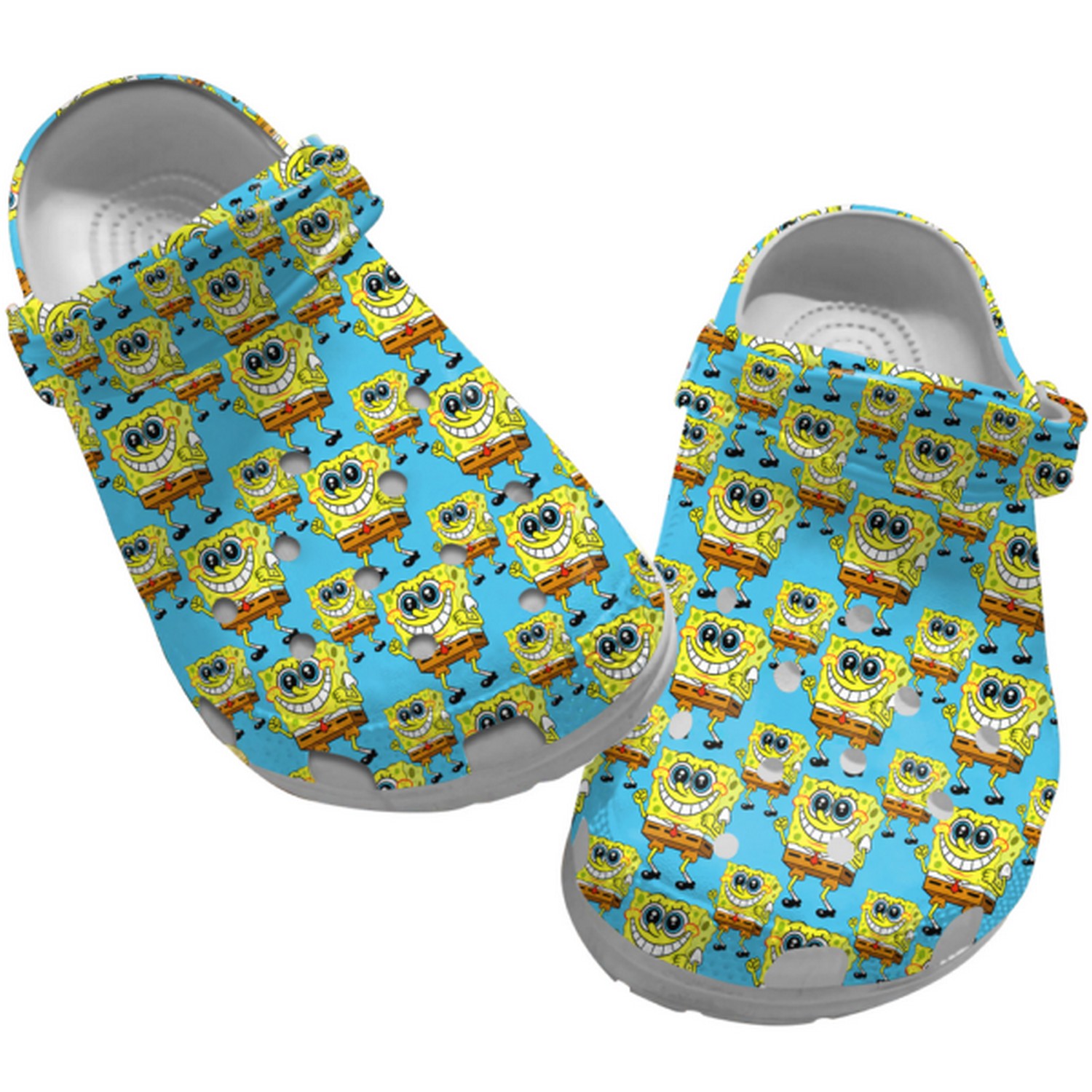 Spongebob Squarepants Cartoon Crocs Crocband Clogs Shoes Comfortable For Men Women and Kids