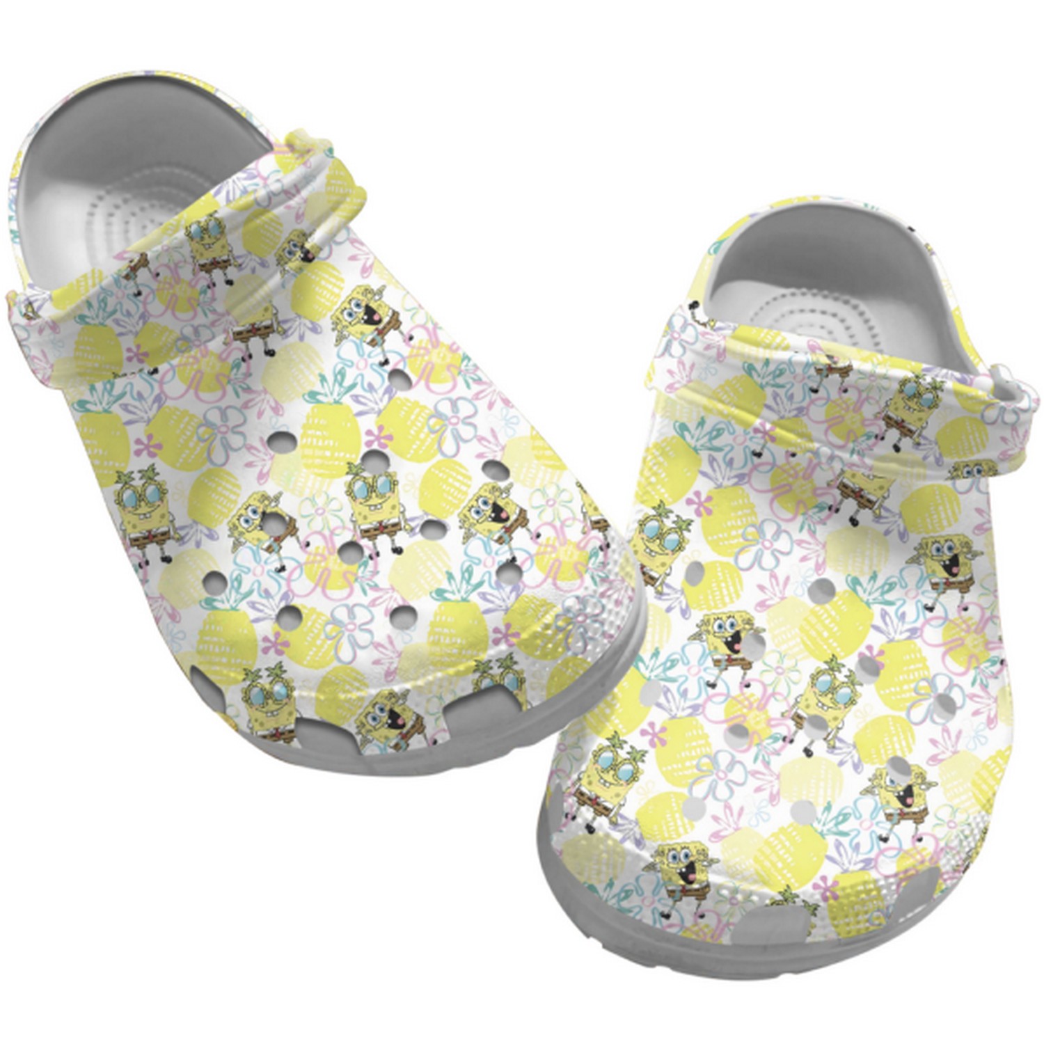 Spongebob Squarepants Cartoon Crocs Crocband Clogs Shoes Comfortable For Men Women and Kids