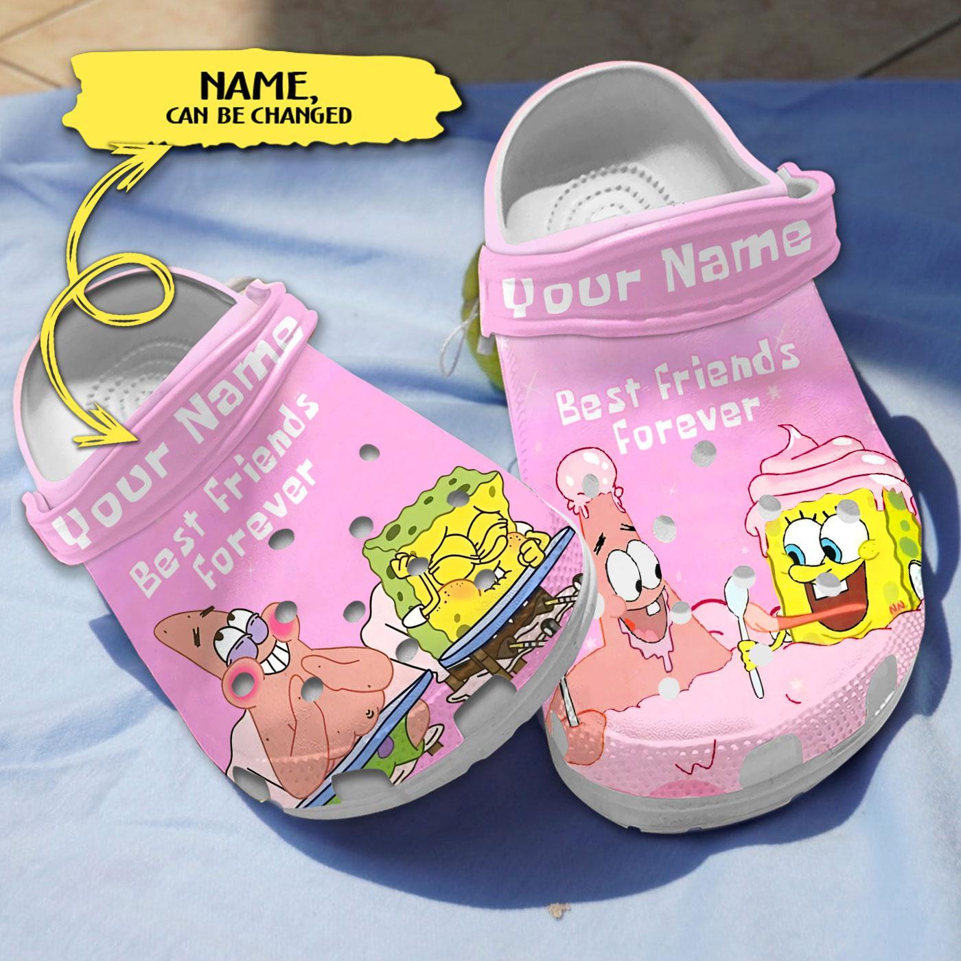 Spongebob Squarepants Cartoon Crocs Crocband Clogs Shoes Comfortable For Men Women and Kids