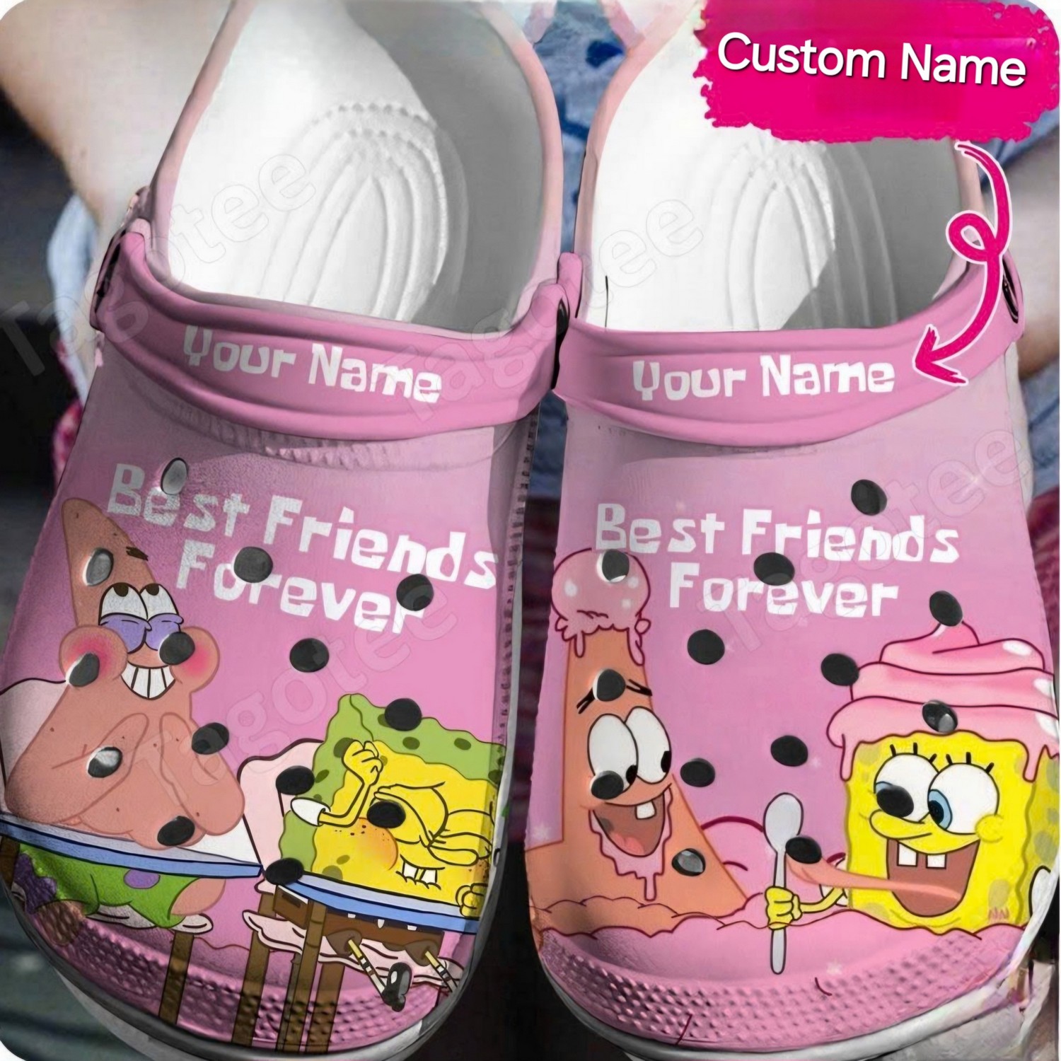 Spongebob Squarepants Cartoon Crocs Crocband Clogs Shoes Comfortable For Men Women and Kids