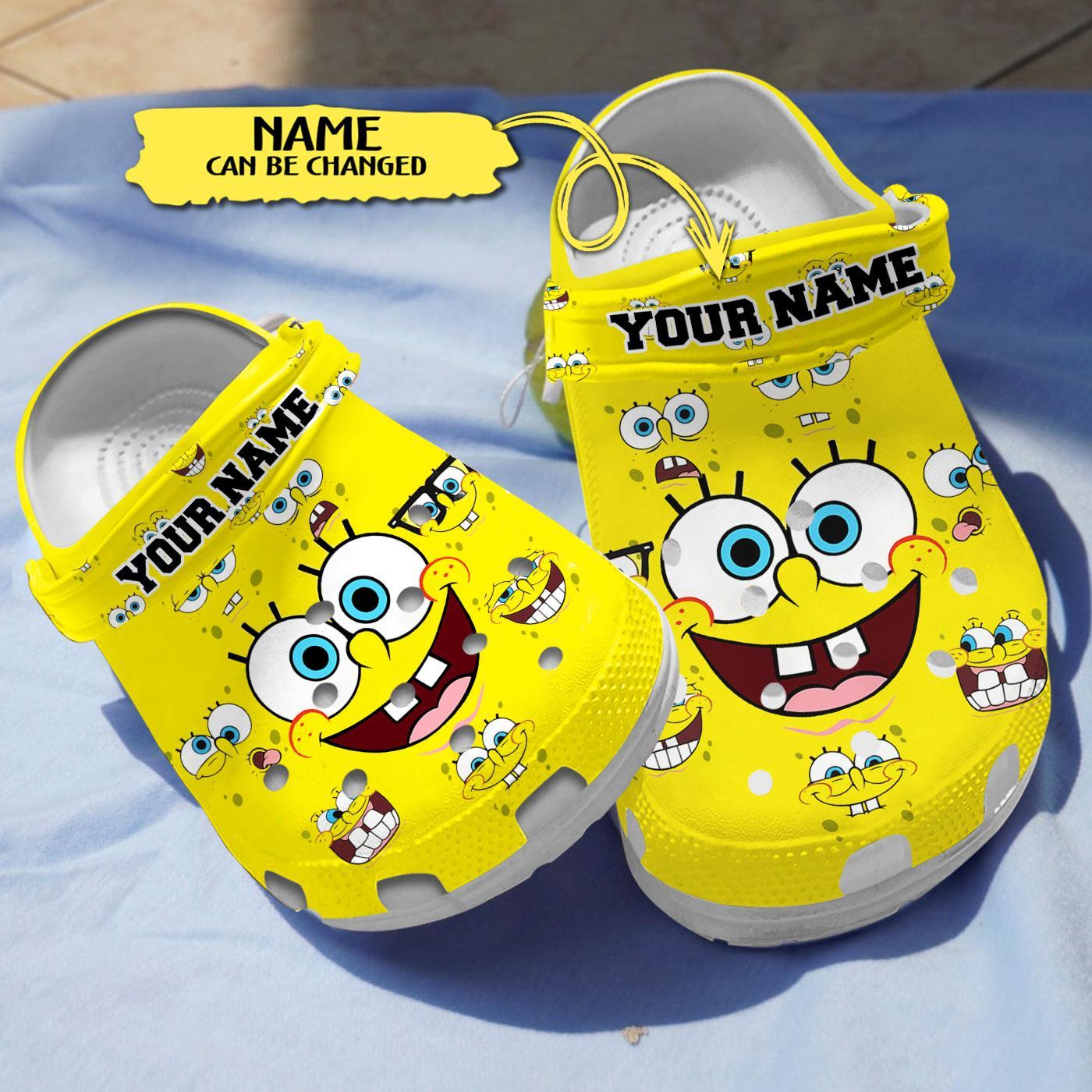 Spongebob Squarepants Cartoon Crocs Crocband Clogs Shoes Comfortable For Men Women and Kids