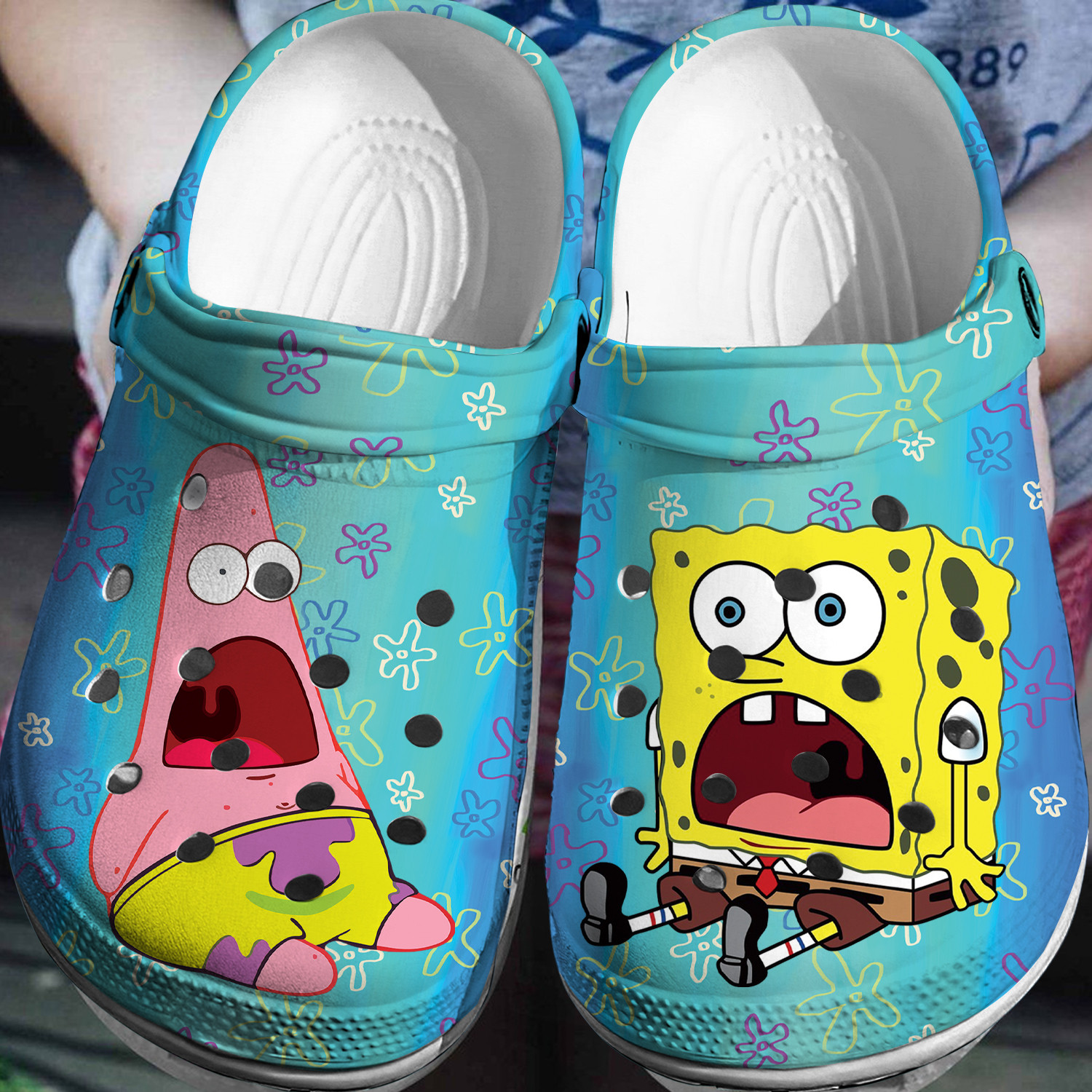 Spongebob Squarepants Cartoon Crocs Crocband Clogs Shoes Comfortable For Men Women and Kids