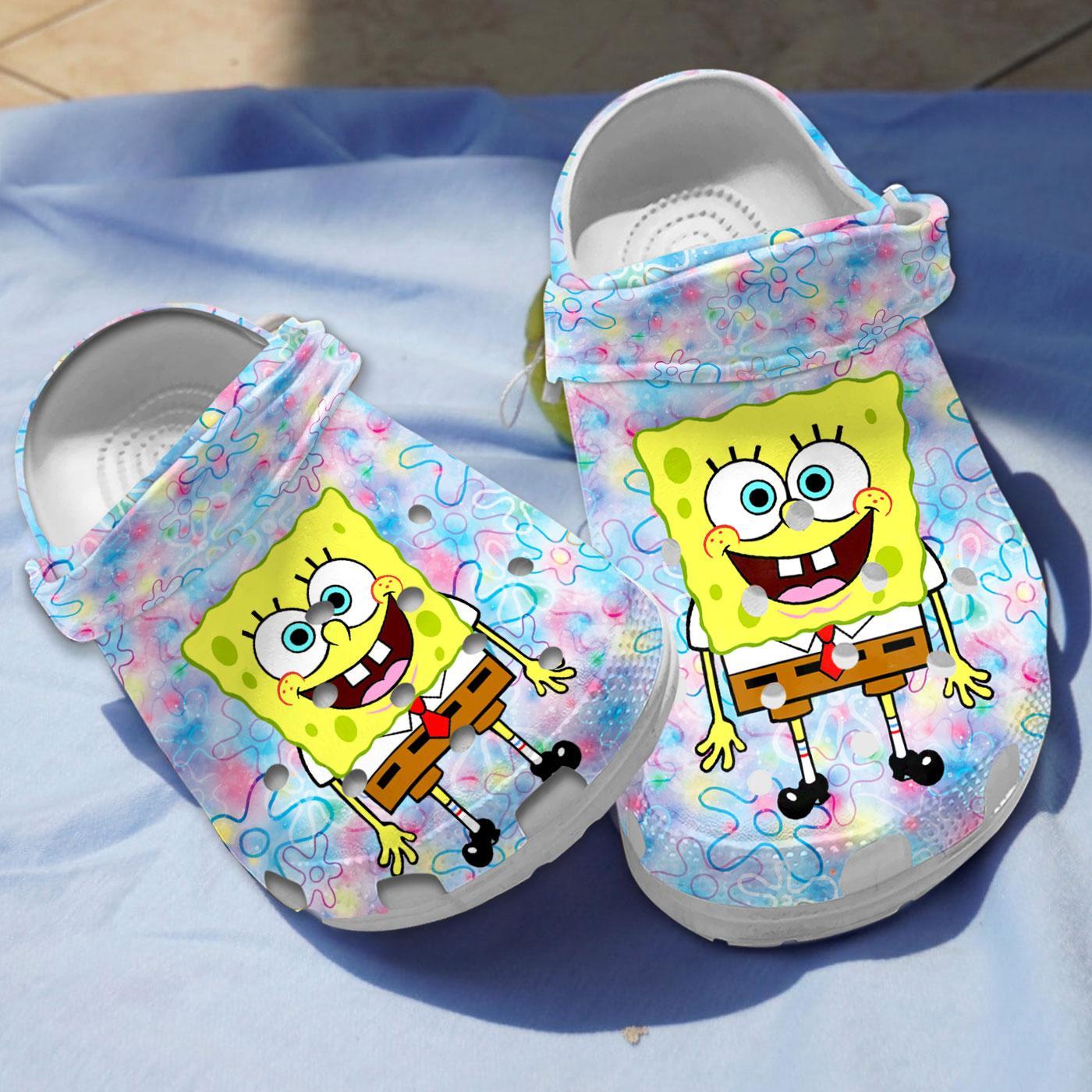 Spongebob Squarepants Cartoon Crocs Crocband Clogs Shoes Comfortable For Men Women and Kids