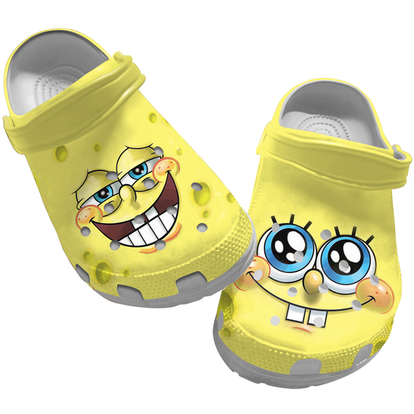 Spongebob Squarepants Cartoon Crocs Crocband Clogs Shoes Comfortable For Men Women and Kids