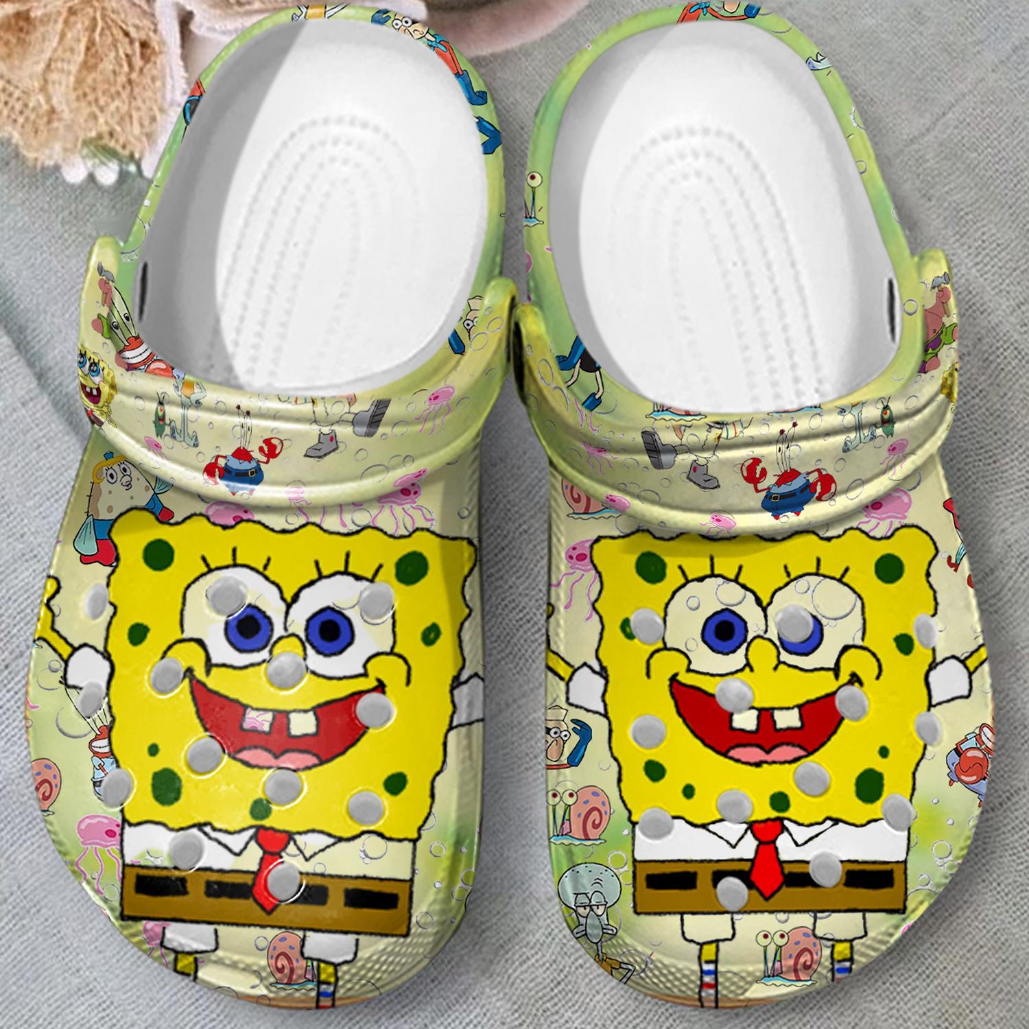 Spongebob Squarepants Cartoon Crocs Crocband Clogs Shoes Comfortable For Men Women and Kids - Image 3