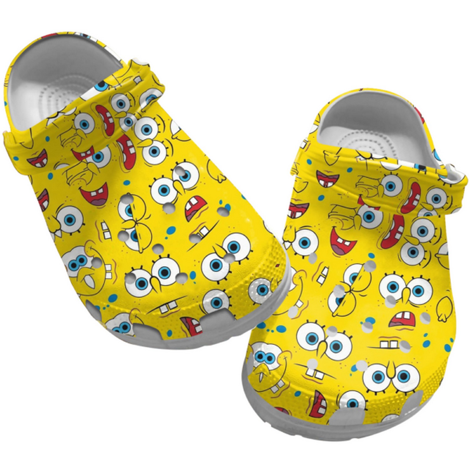 Spongebob Squarepants Cartoon Crocs Crocband Clogs Shoes Comfortable For Men Women and Kids