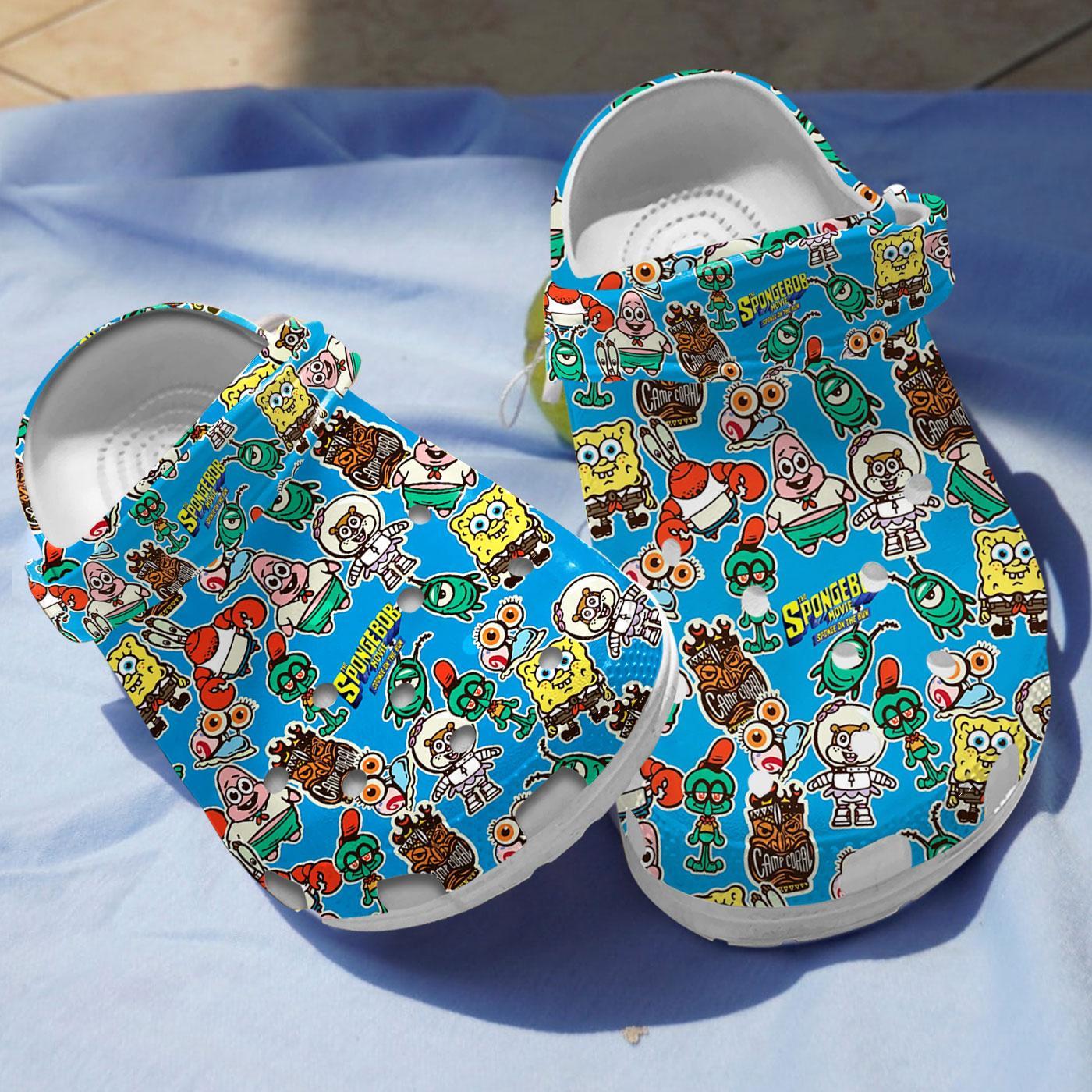 Spongebob Squarepants Cartoon Crocs Crocband Clogs Shoes Comfortable For Men Women and Kids