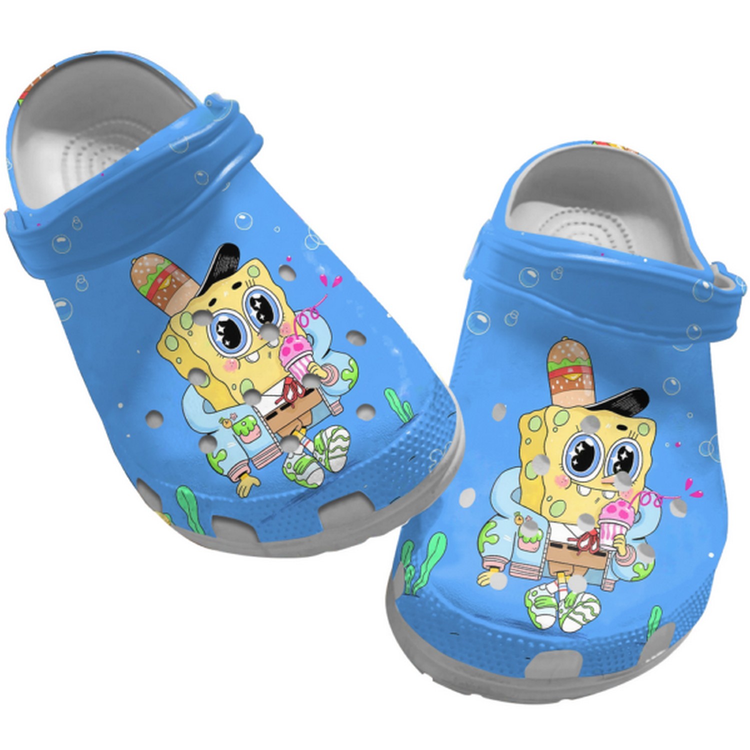 Spongebob Squarepants Cartoon Crocs Crocband Clogs Shoes Comfortable For Men Women and Kids