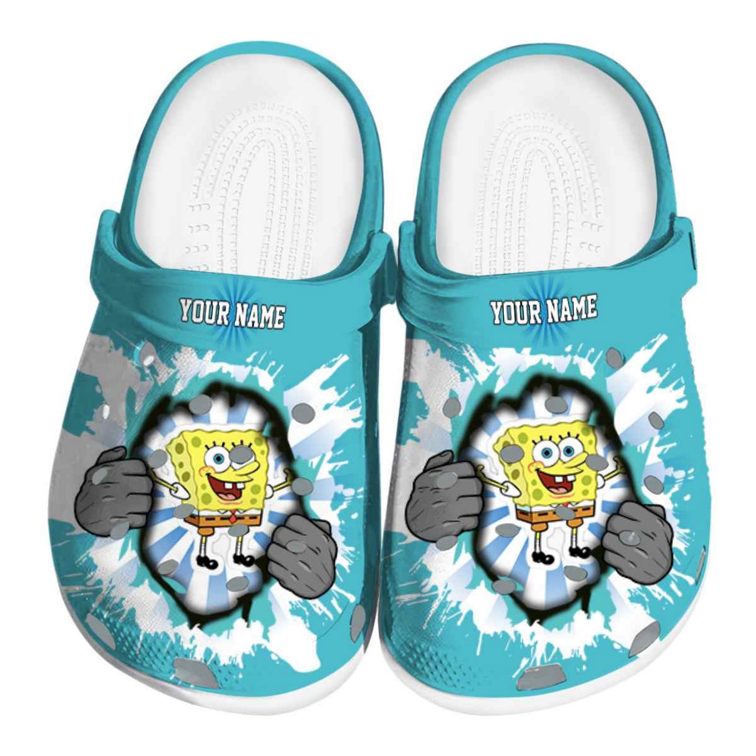 Spongebob Squarepants Cartoon Crocs Crocband Clogs Shoes Comfortable For Men Women and Kids