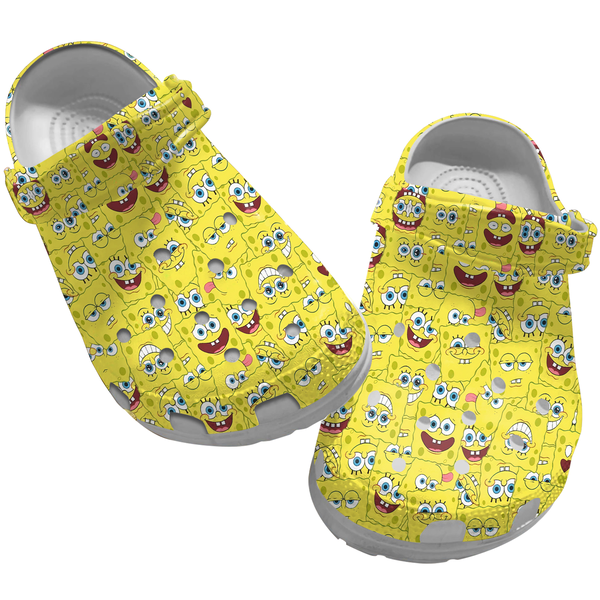 Spongebob Squarepants Cartoon Crocs Crocband Clogs Shoes Comfortable For Men Women and Kids