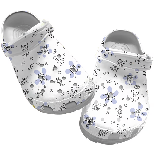 Spongebob Squarepants Cartoon Crocs Crocband Clogs Shoes Comfortable For Men Women and Kids