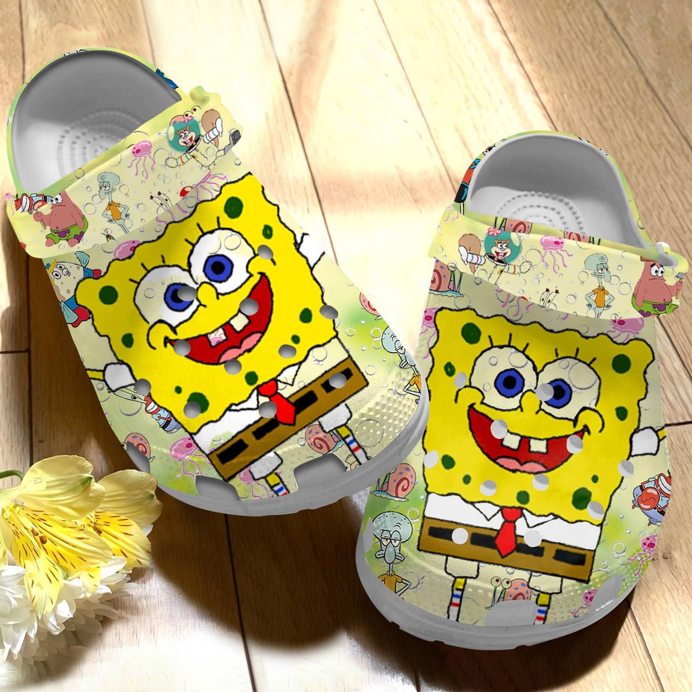 Spongebob Squarepants Cartoon Crocs Crocband Clogs Shoes Comfortable For Men Women and Kids - Image 4