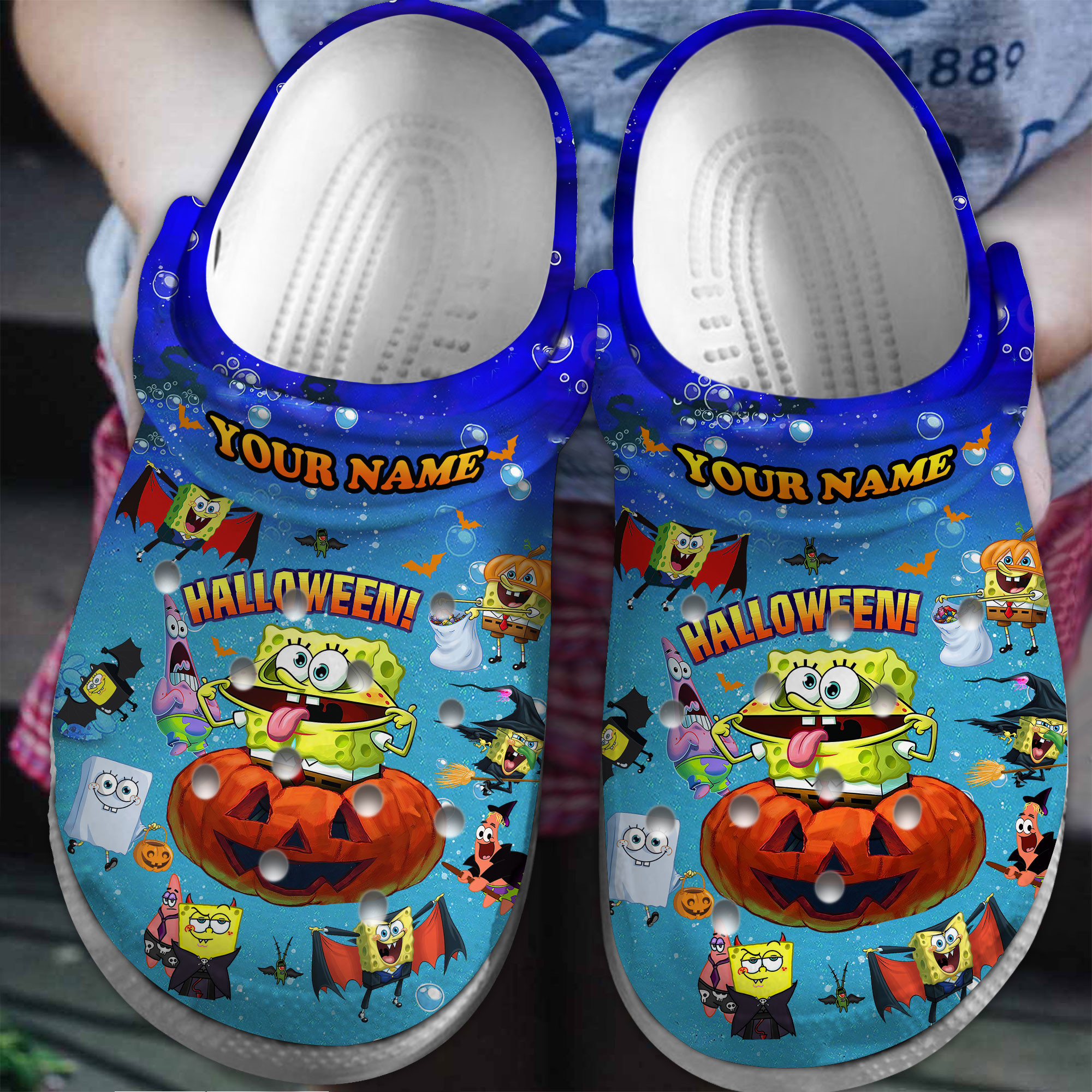 SpongeBob SquarePants Cartoon Crocs Crocband Clogs Shoes Comfortable For Men Women and Kids