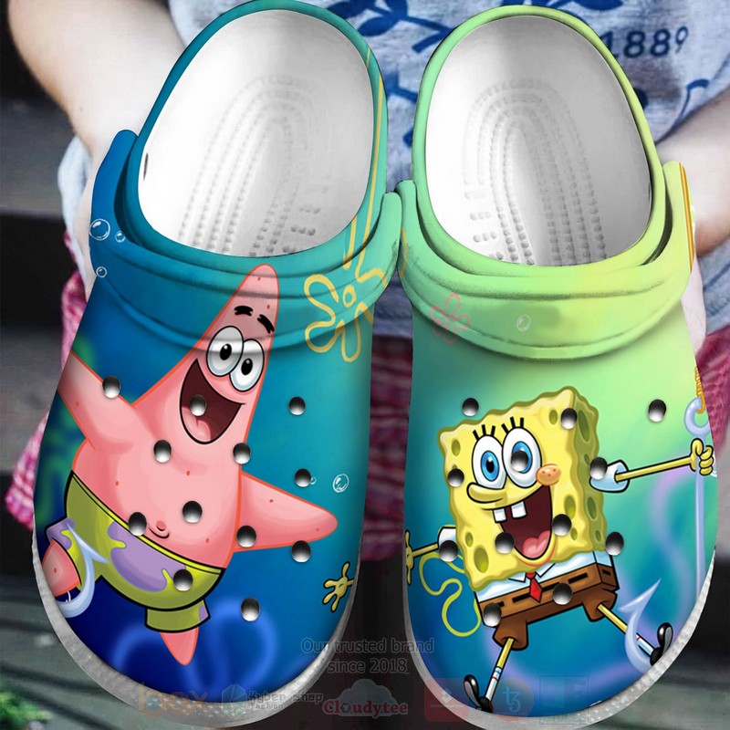 Spongebob Squarepants Cartoon Crocs Crocband Clogs Shoes Comfortable For Men Women and Kids
