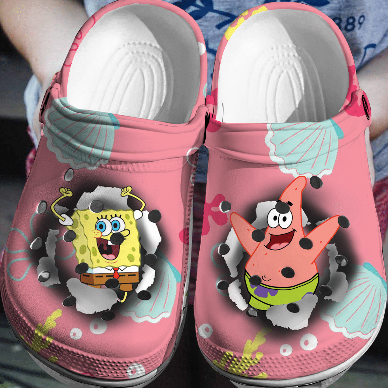 Spongebob Squarepants Cartoon Crocs Crocband Clogs Shoes Comfortable For Men Women and Kids