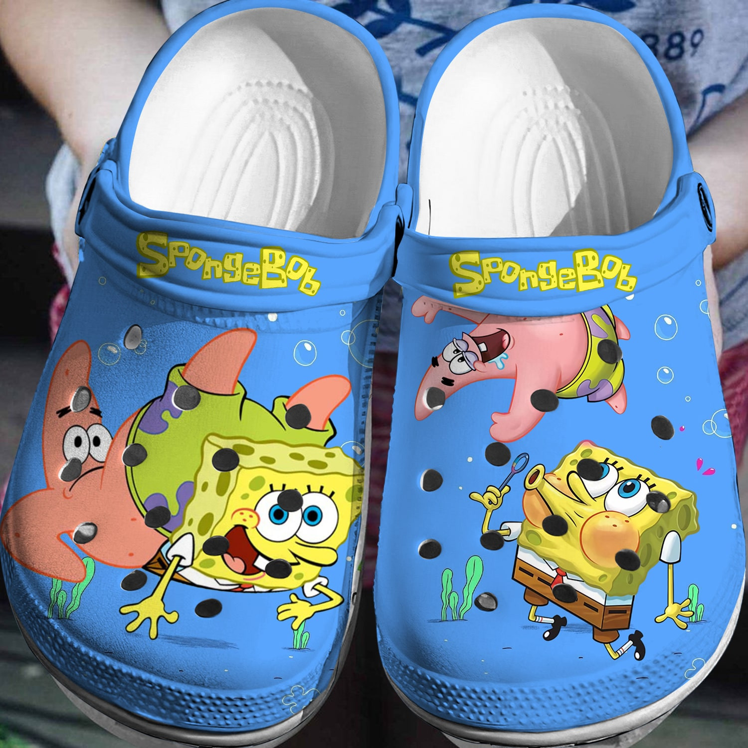 Spongebob Squarepants Cartoon Crocs Crocband Clogs Shoes Comfortable For Men Women and Kids