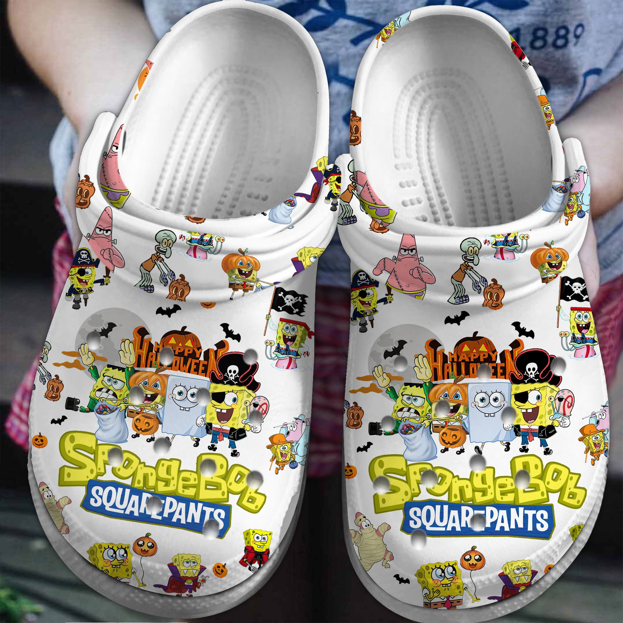 SpongeBob SquarePants Cartoon Crocs Crocband Clogs Shoes Comfortable For Men Women and Kids