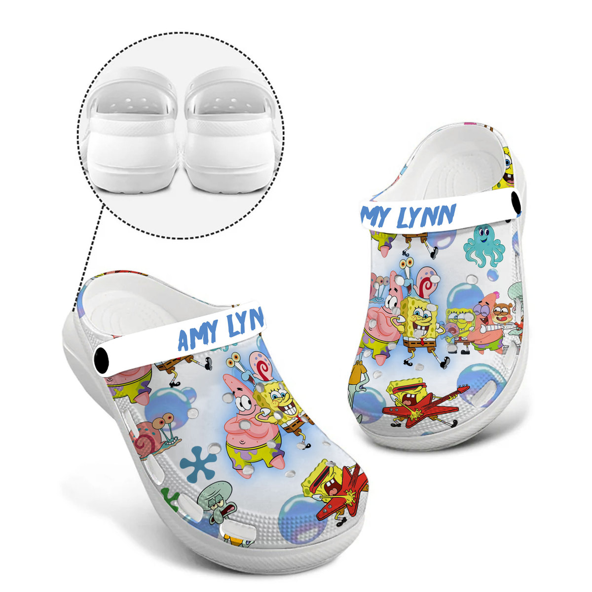 Spongebob Squarepants Cartoon Crocs Crocband Clogs Shoes Comfortable For Men Women and Kids