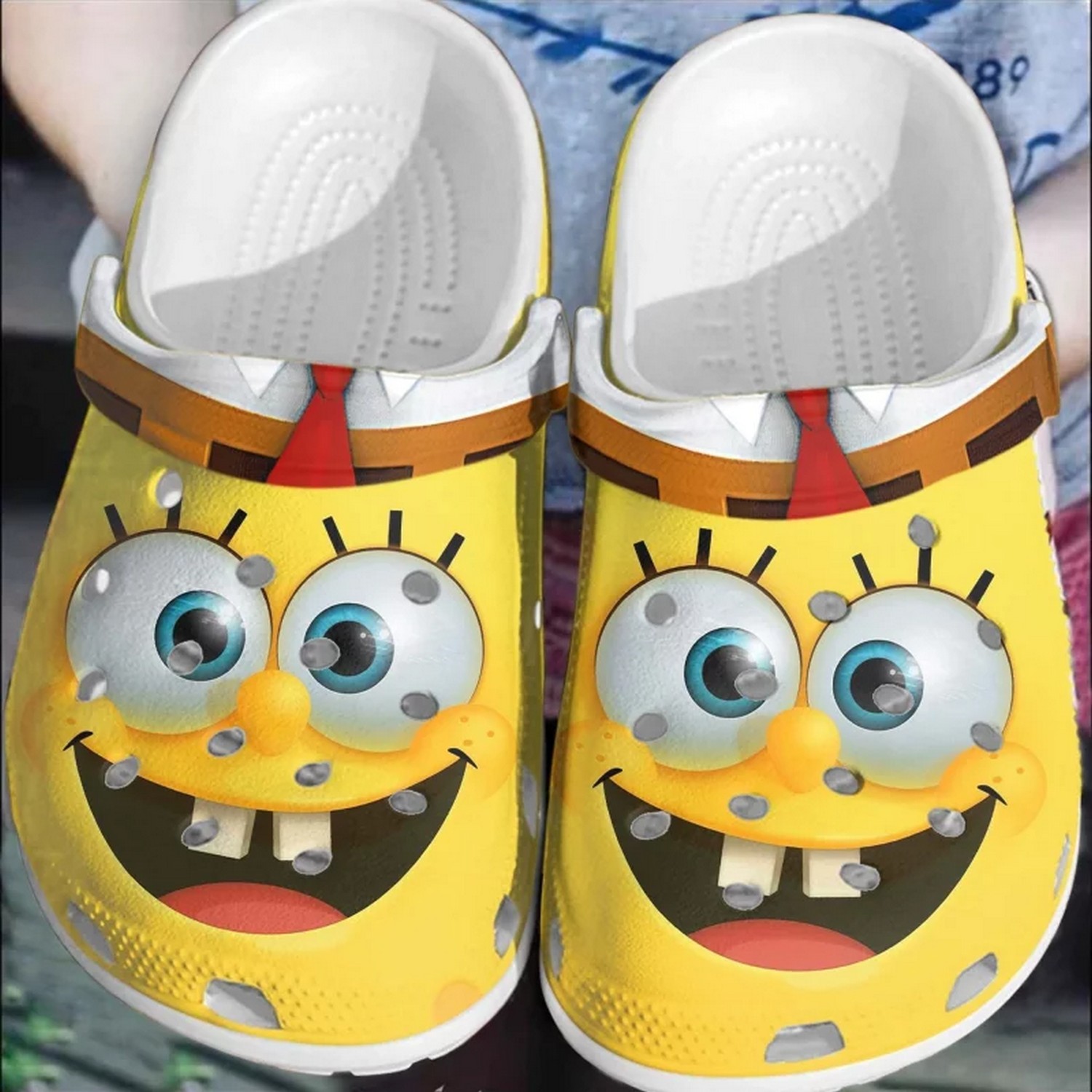 Spongebob Squarepants Cartoon Crocs Crocband Clogs Shoes Comfortable For Men Women and Kids