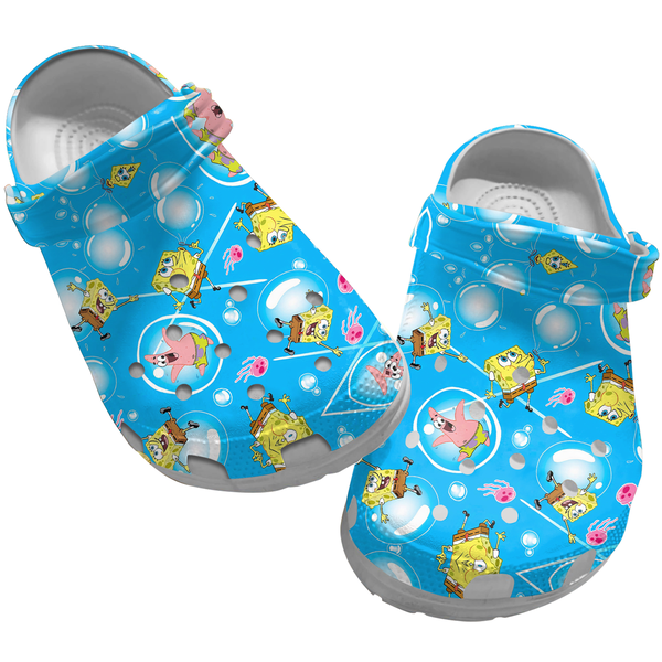 Spongebob Squarepants Cartoon Crocs Crocband Clogs Shoes Comfortable For Men Women and Kids
