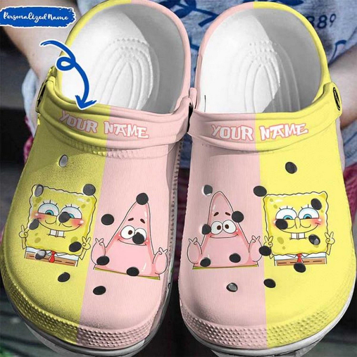 Spongebob Squarepants Cartoon Crocs Crocband Clogs Shoes Comfortable For Men Women and Kids