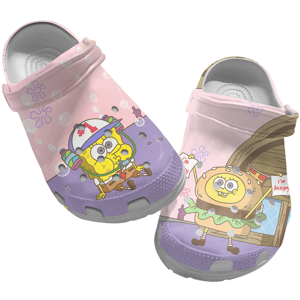 Spongebob Squarepants Cartoon Crocs Crocband Clogs Shoes Comfortable For Men Women and Kids