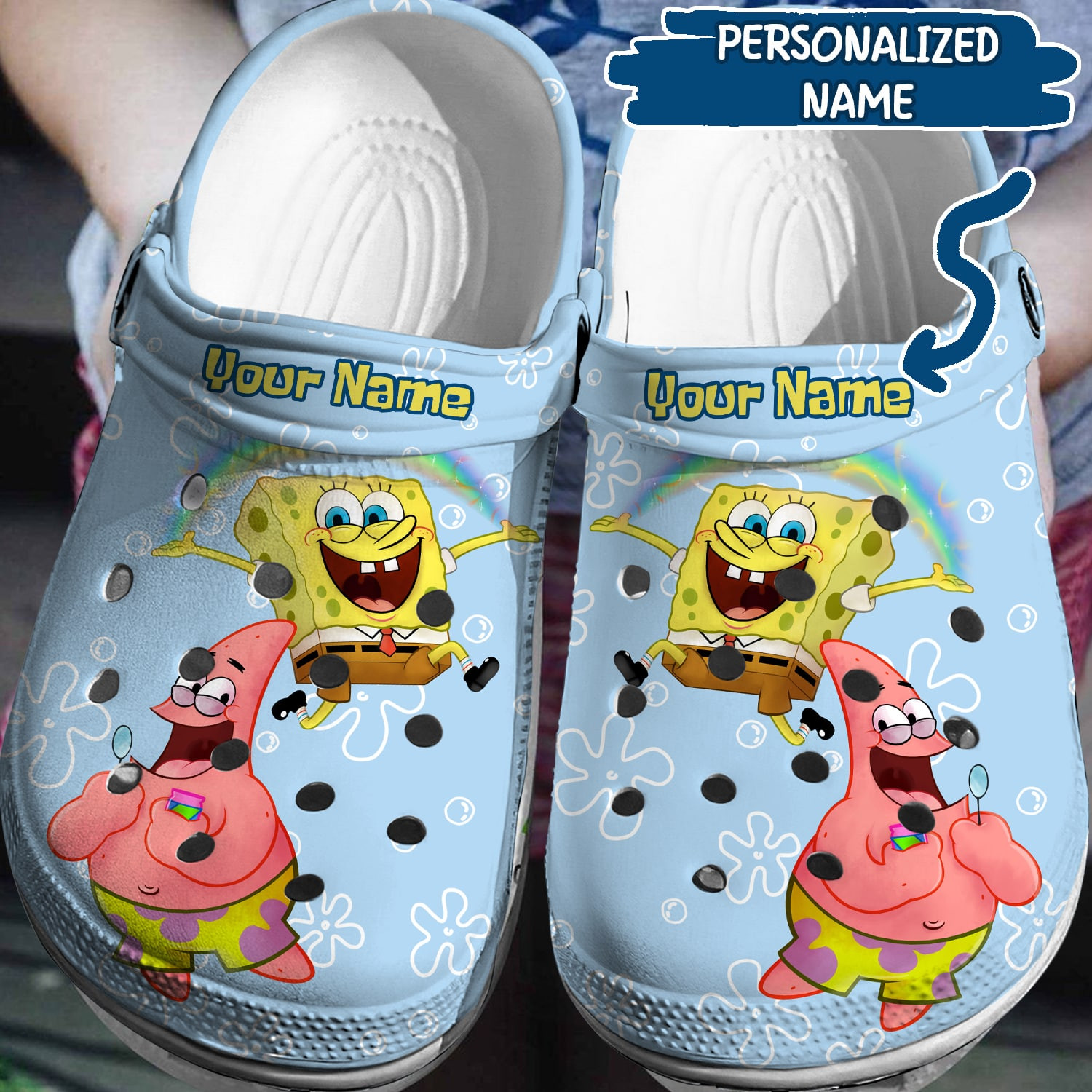 Spongebob Squarepants Cartoon Crocs Crocband Clogs Shoes Comfortable For Men Women and Kids
