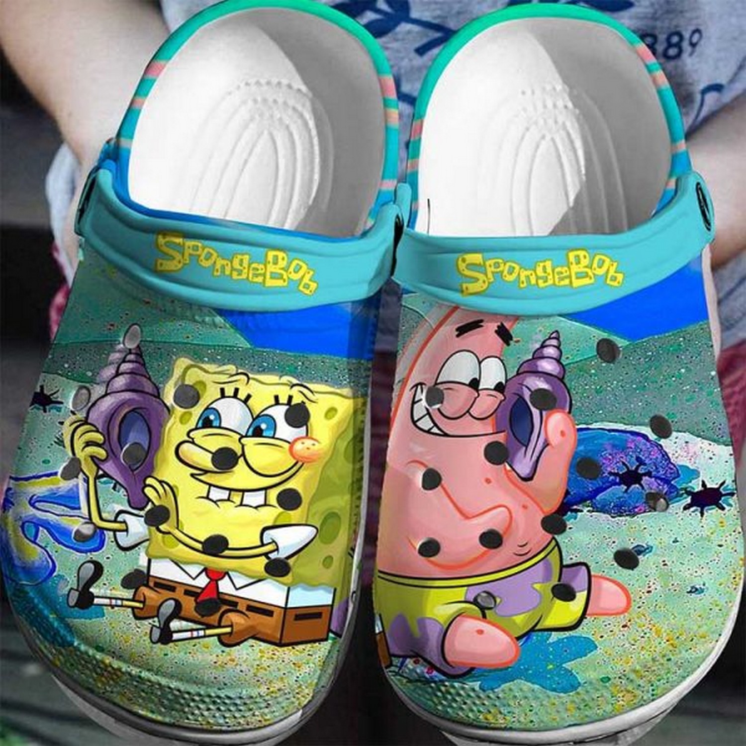 Spongebob Squarepants Cartoon Crocs Crocband Clogs Shoes Comfortable For Men Women and Kids