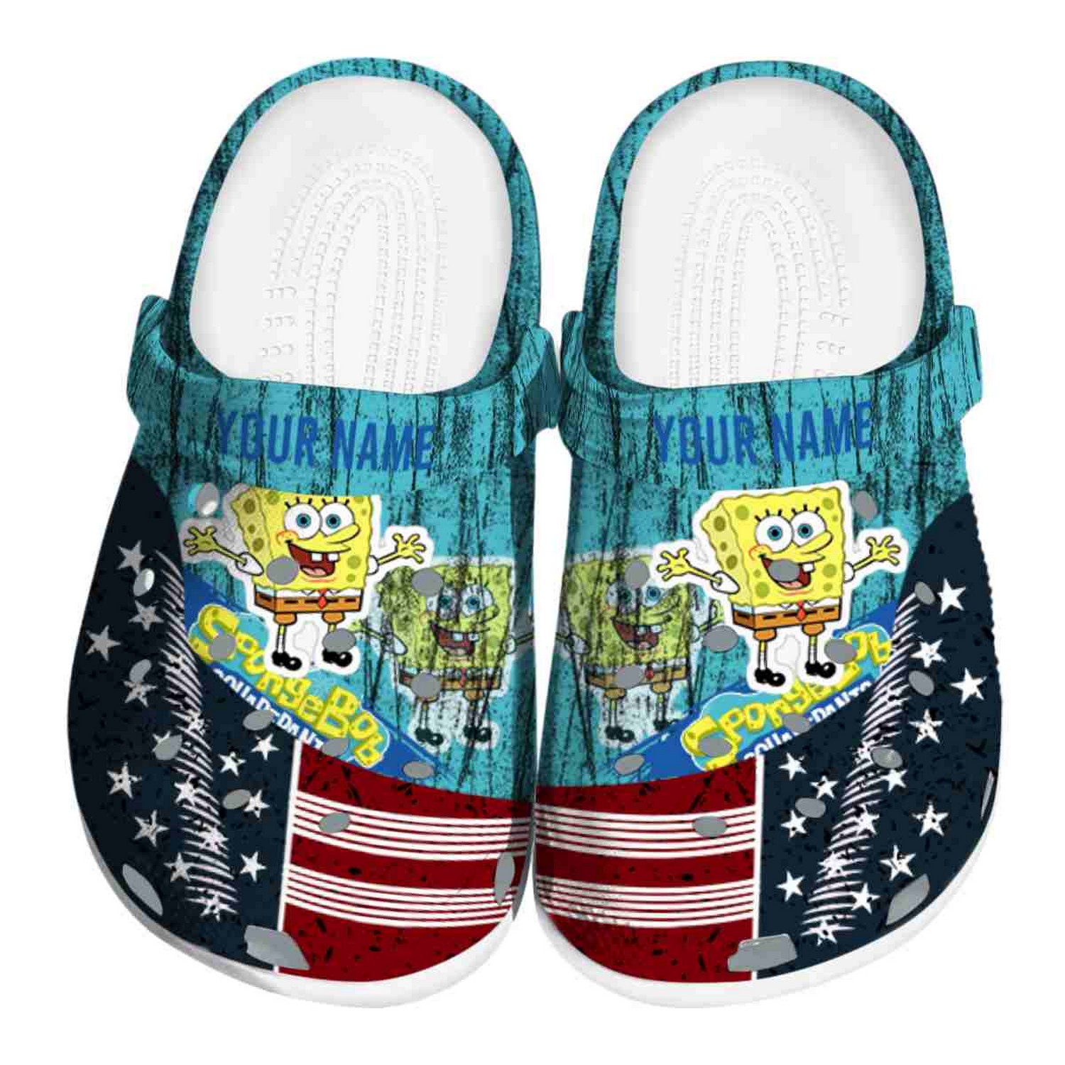 Spongebob Squarepants Cartoon Crocs Crocband Clogs Shoes Comfortable For Men Women and Kids