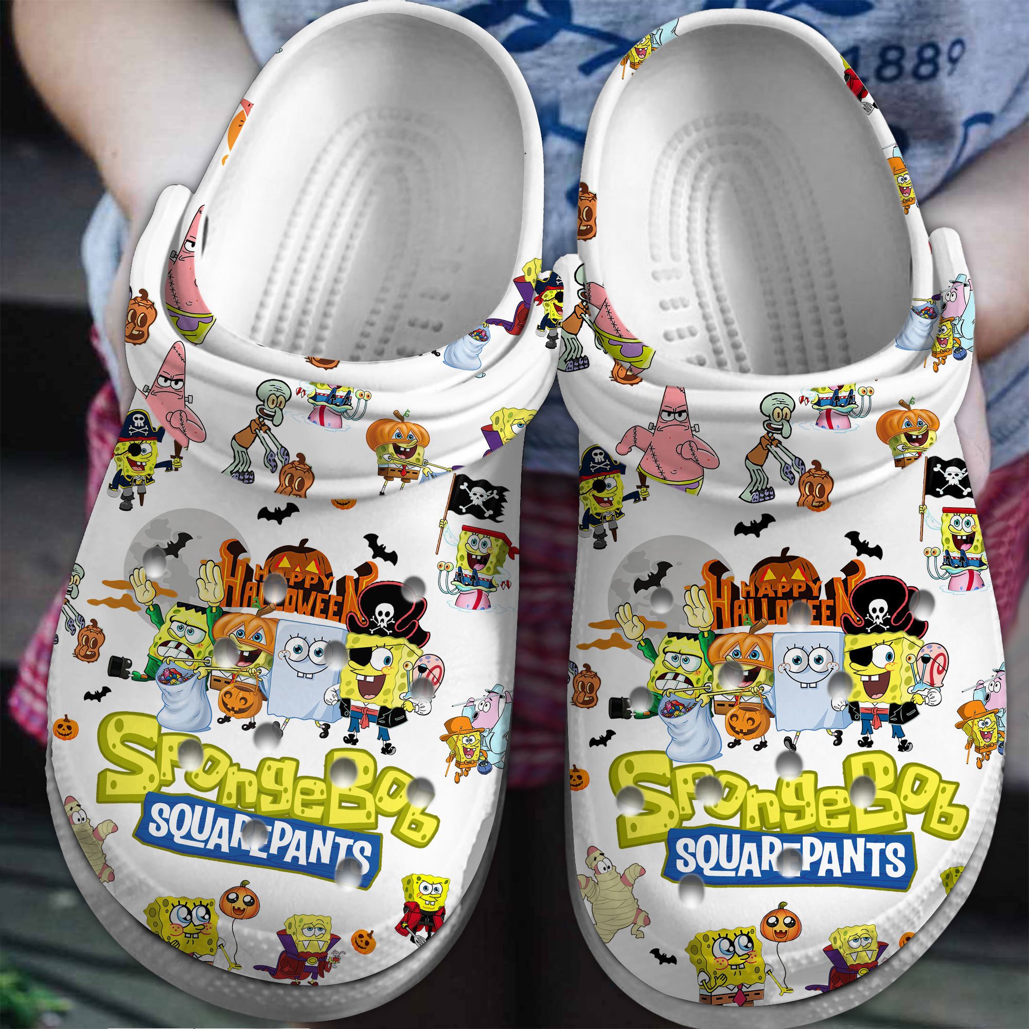 SpongeBob SquarePants Cartoon Crocs Crocband Clogs Shoes Comfortable For Men Women and Kids
