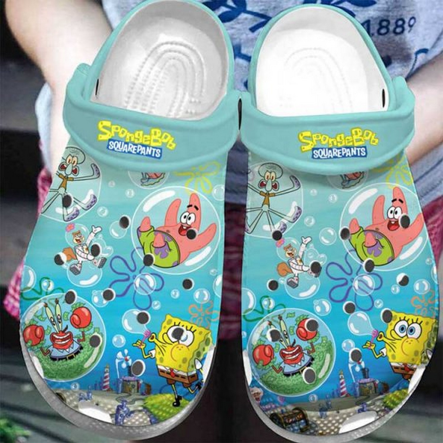 Spongebob Squarepants Cartoon Crocs Crocband Clogs Shoes Comfortable For Men Women and Kids